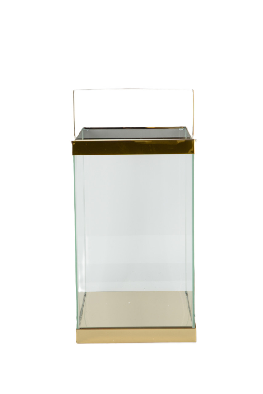 TrendLine Deko Laterne Edelstahl 14 x 14 x 25 cm gold