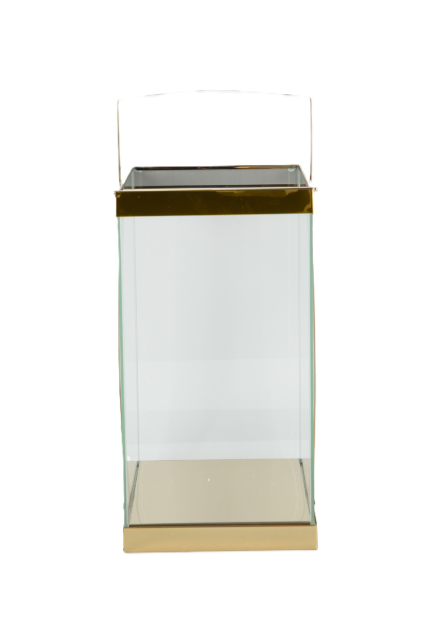 TrendLine Deko Laterne Edelstahl 18 x 18 x 35 cm gold