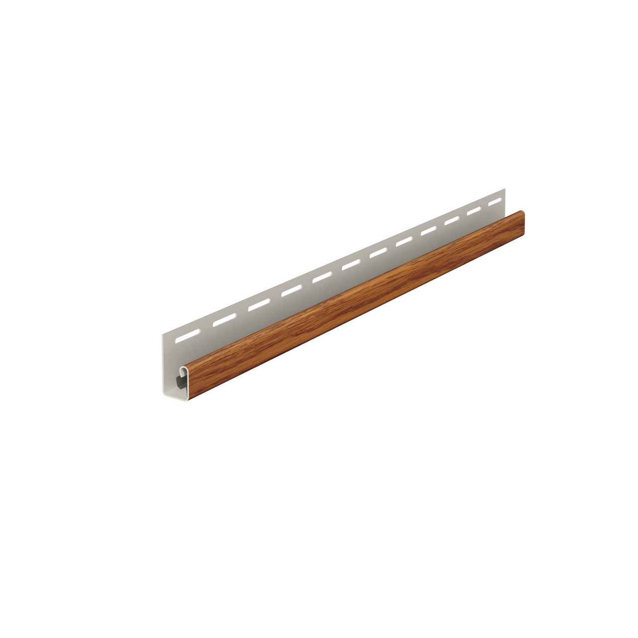 Abschlussleiste für Fassadenverkleidung Golden Oak braun/silber 305 x 3,9 cm