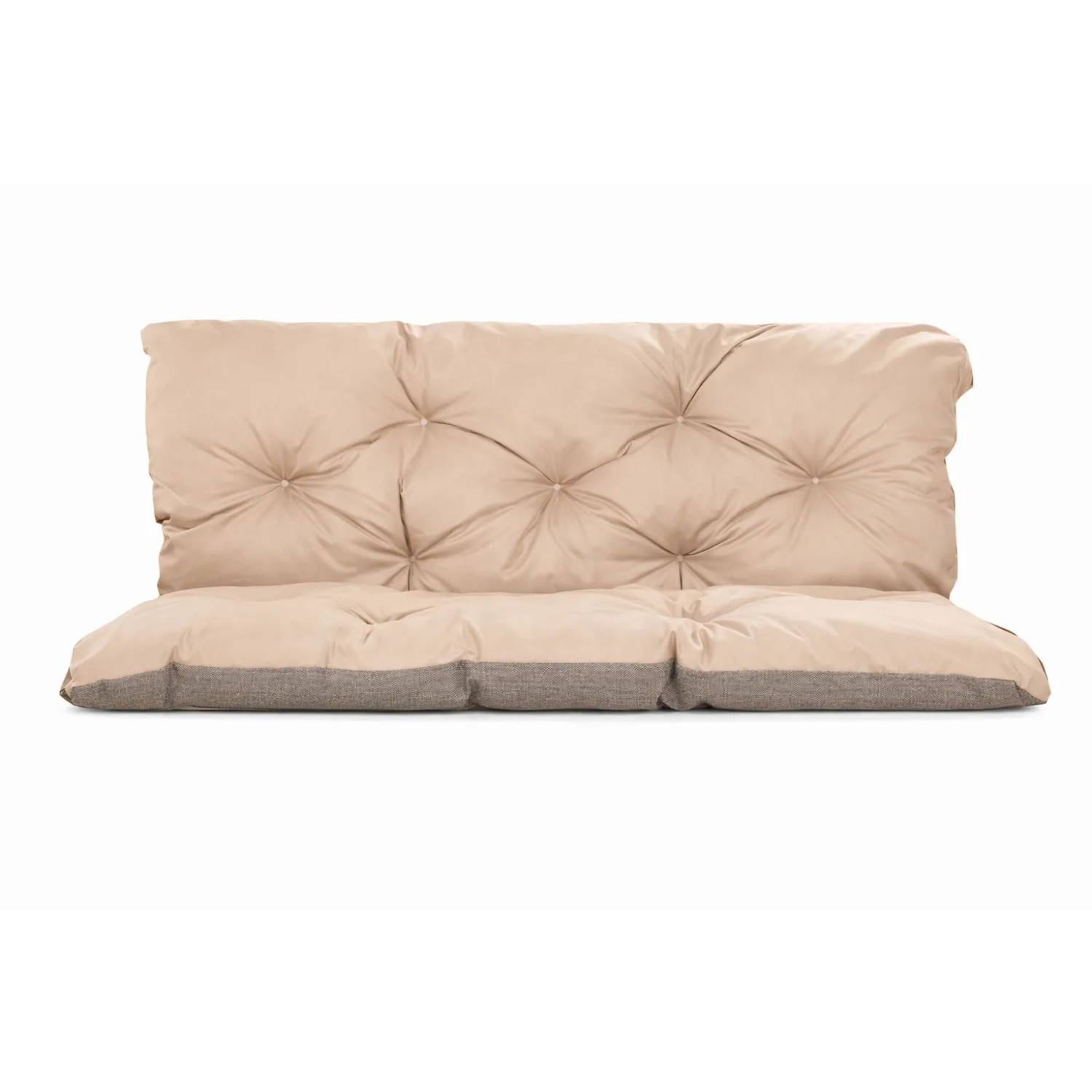 Setgarden Double Outdoor Kissen Bankauflage 120x60x60cm Kissen Für 2-Sitzer Bänke 1tlg Beige