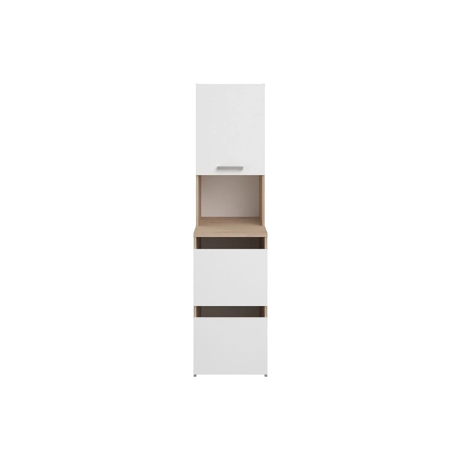 Vente-unique Badschrank Erkano Naturfarben Hell Weiß 47.2 cm