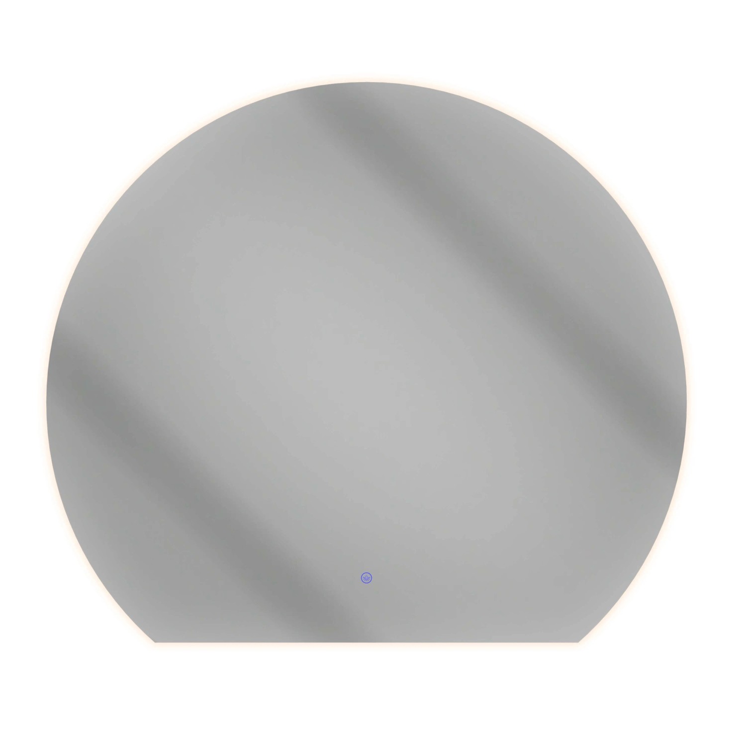 Planetmöbel AUBE LED Spiegel Halbrund 100 x 90 cm Touch Schalter Dimmbar