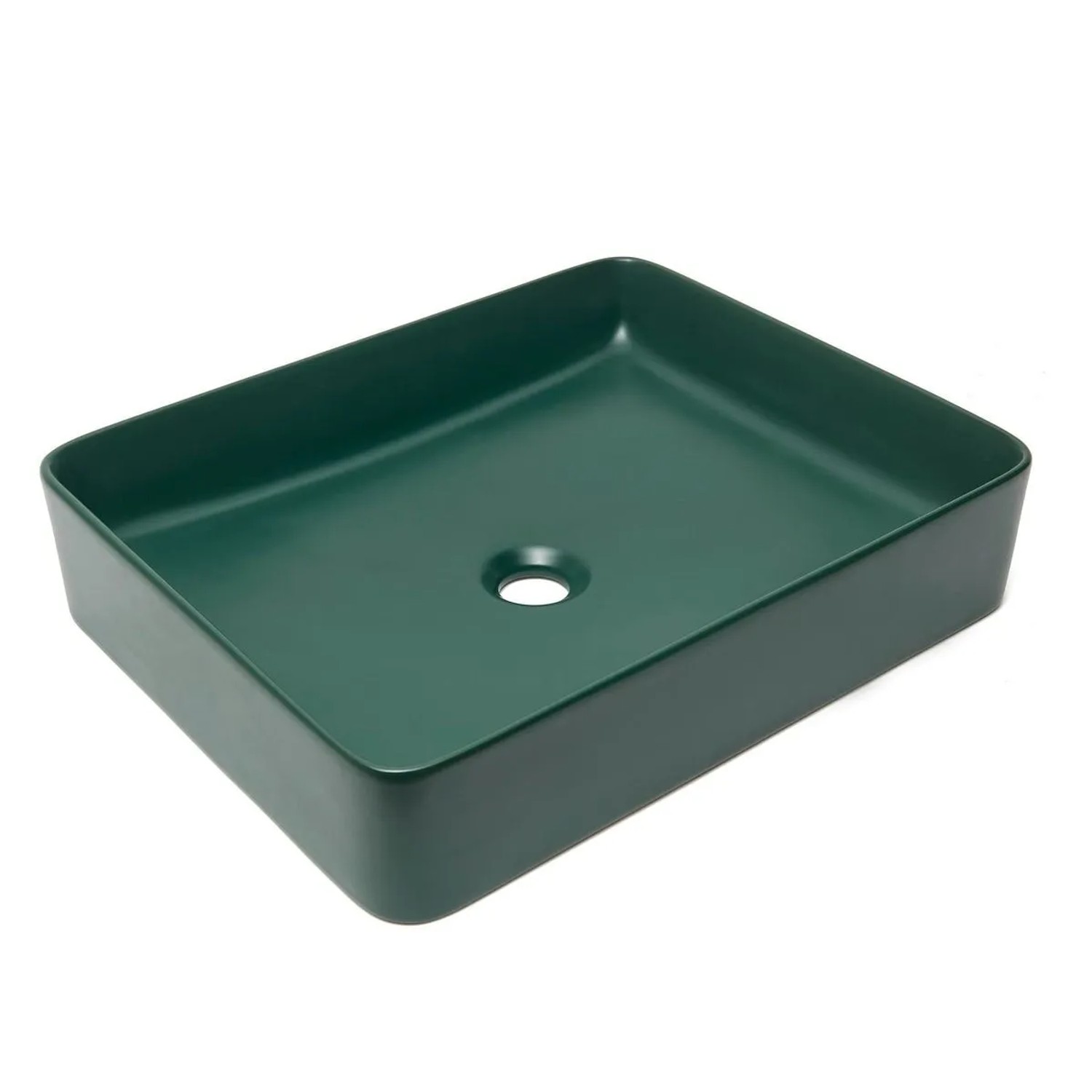 Swiss Aqua Technologies Aufsatzwaschbecken Waschbecken 50x40x11CM Dunkel Grünmatt