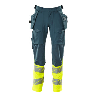 Mascot Hose ULTIMATE STRETCH 90C51 dunkelpetroleum/hi-vis gelb