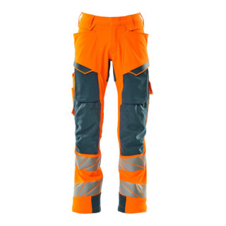 Mascot Hose ULTIMATE STRETCH 82C44 hi-vis orange/dunkelpetroleum