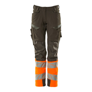 Mascot Hose Damen DIAMOND Knietaschen Stretch dunkelanthrazit/hi-vis orange