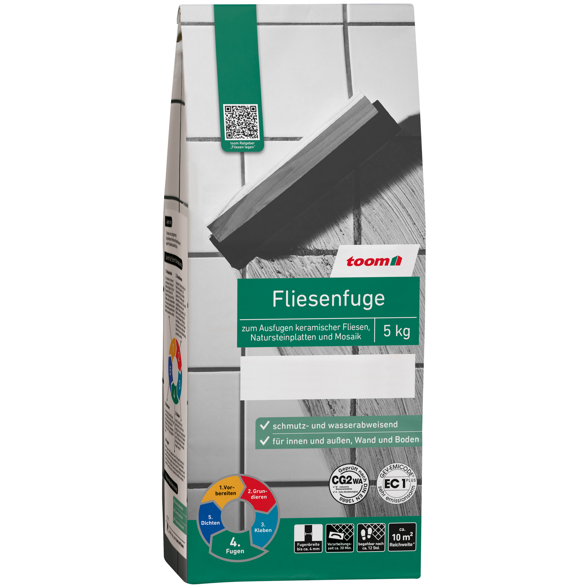 toom Fliesenfuge basaltgrau 5 kg