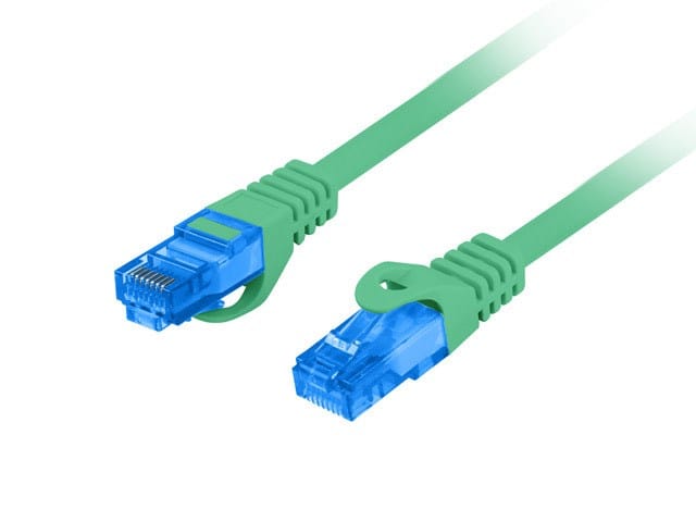 Patchkabel Lanberg S/FTP Kat. 6A 1m LSZH CCA fluke bestanden grün