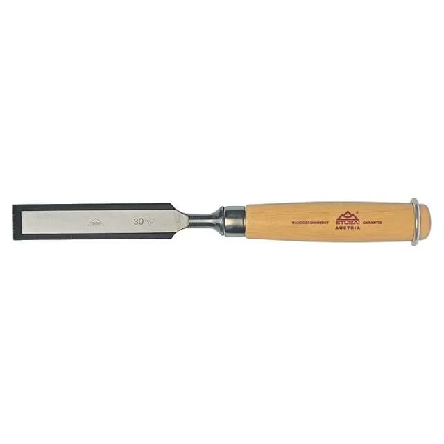 Zimmermann Stemmeisen Lochbeitel, Holzheft aus Weißbuche, Breite 30 mm - Stubai