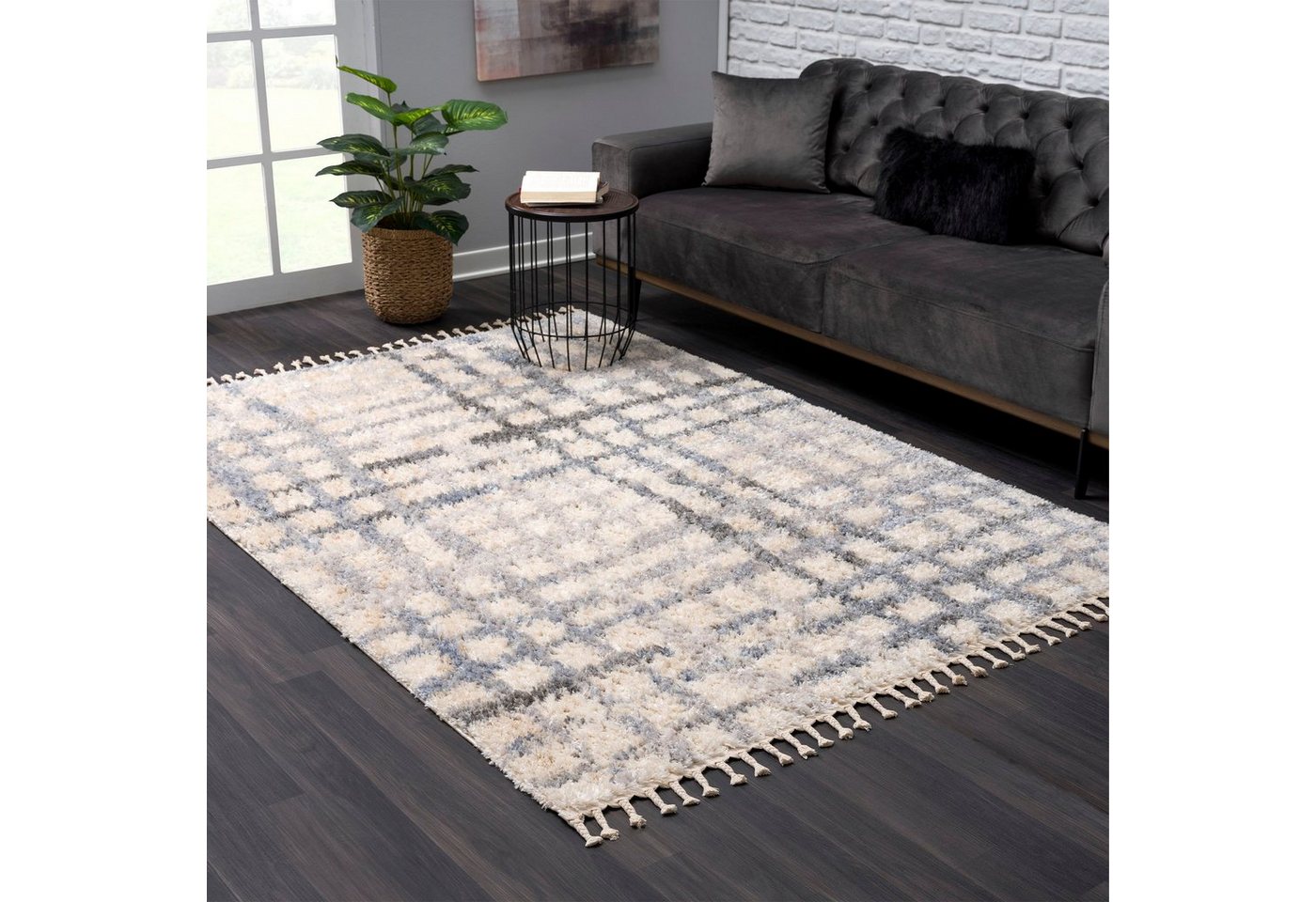 Sanat Hochflor-Teppich Versay 1504, rechteckig, Höhe: 45 mm, Wohnzimmer, Langflor, Shaggy Teppich Bild 3