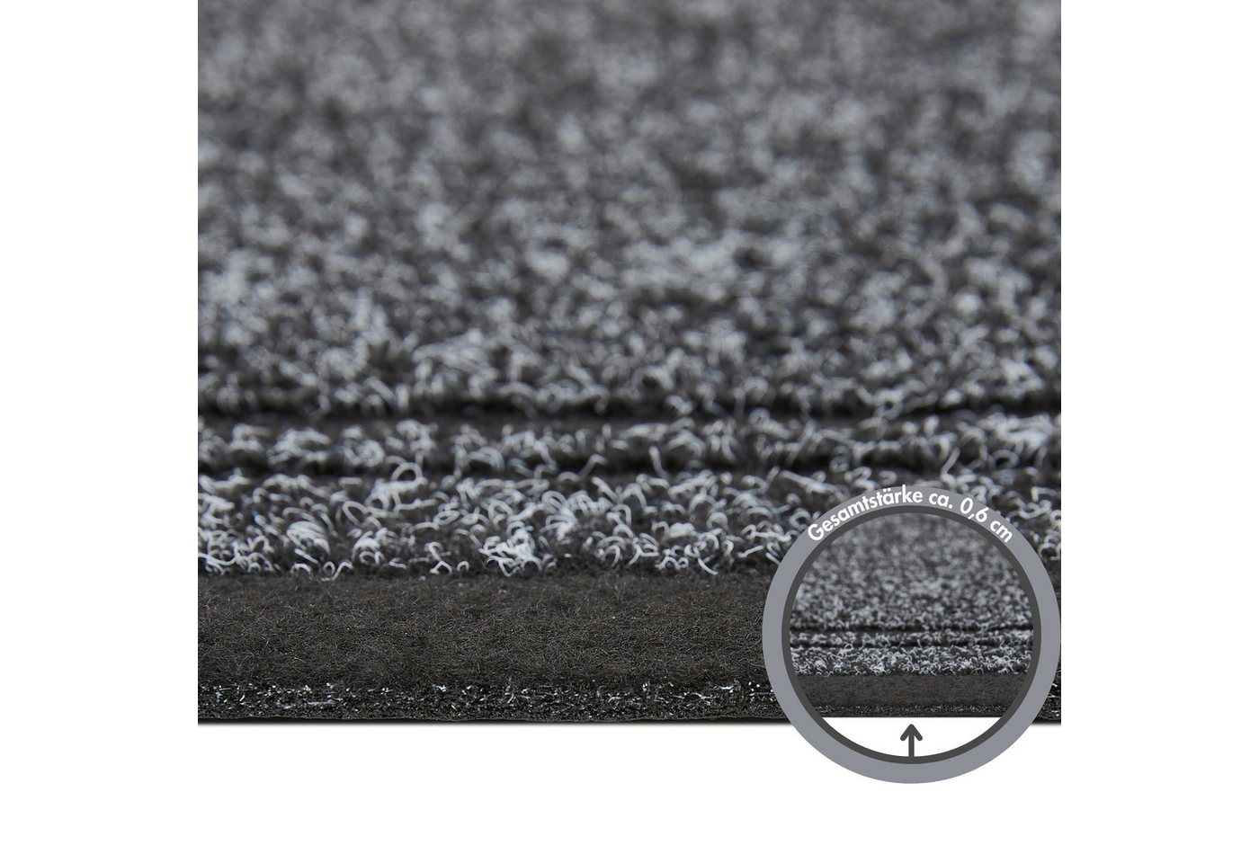 Andiamo Läufer Mitch, rechteckig, Höhe: 6 mm, Schmutzfangläufer, meliert, mit Bordüre, In- und Outdoor geeignet Bild 4