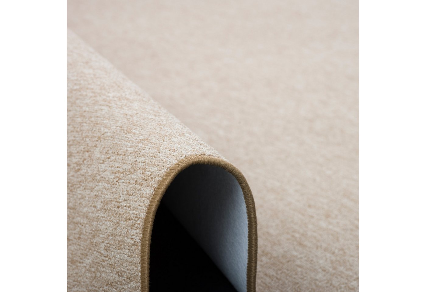 OTTO home Teppich Fortis, Schlinge, Made in Netherlands, rund, Höhe: 5 mm, Uni Farben, gekettelt, auch als Läufer, strapazierfähig, Wohnzimmer Bild 3