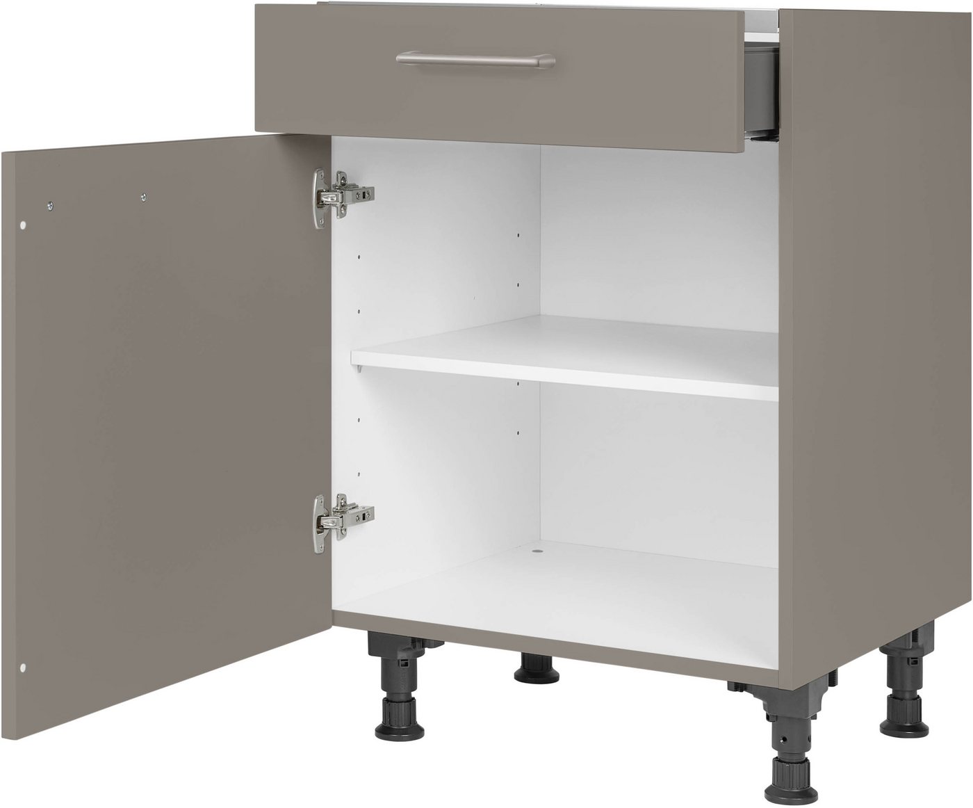 nobilia® Kochfeldumbauschrank "Laser", mit Schukasten und Tür, Ausrichtung wählbar vormontiert, Breite 60 cm Bild 2