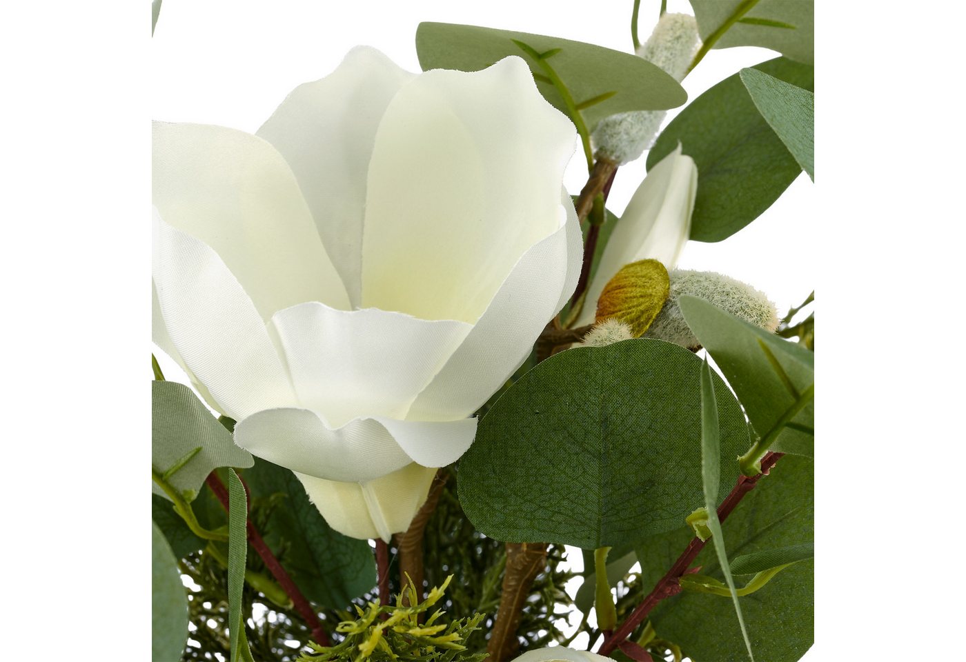 Winterliche Kunstpflanze Mix-Strauß mit Magnolie, OTTO home, Höhe 40 cm, mit naturgetreuen Blüten
