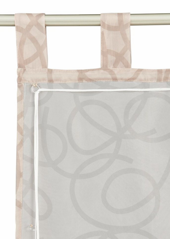 OTTO home Raffrollo Tanaro, Schlaufen, transparent, mit Schlaufen, halbtransparent, Voile, Polyester, einseitig mit Schlingen-Motiv Bild 3