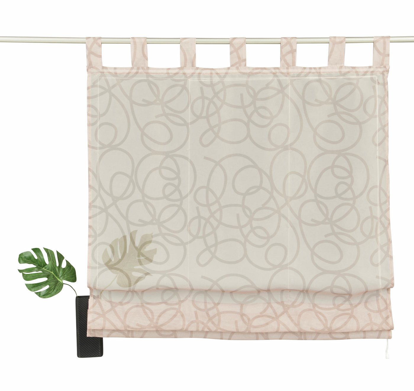 OTTO home Raffrollo Tanaro, Schlaufen, transparent, mit Schlaufen, halbtransparent, Voile, Polyester, einseitig mit Schlingen-Motiv Bild 4