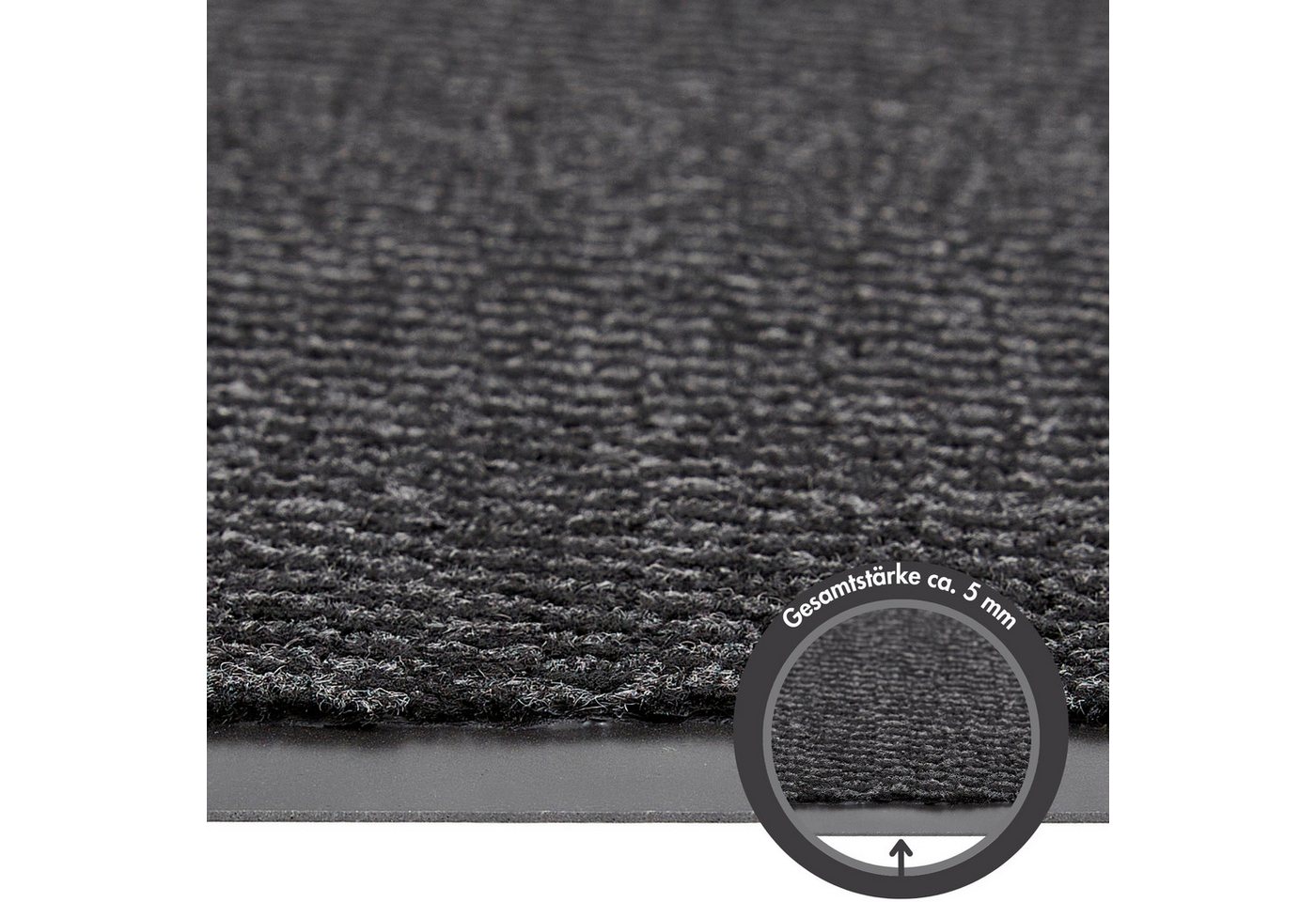 Andiamo Fußmatte Easy, rechteckig, Höhe: 5 mm, Schmutzfangmatte, rutschhemmend, Innen- und überdachten Außenbereich Bild 3