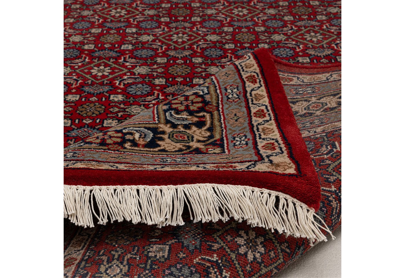 THEKO Orientteppich Benares Herati, handgeknüpft, rechteckig, Höhe: 12 mm, reine Wolle, mit Fransen, Wohnzimmer Bild 4
