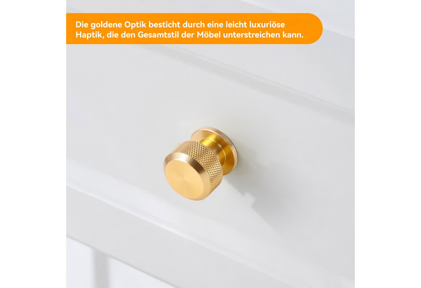 LEMLIT Möbelknopf 10 Stück Möbelknöpfe Schrankknöpfe Gold Schubladenknöpfe Knauf (10 Stück, 10-St., Einloch-Design), Für Schrank Türknauf Kommodenknöpfe Schrankknöpfe Bild 2