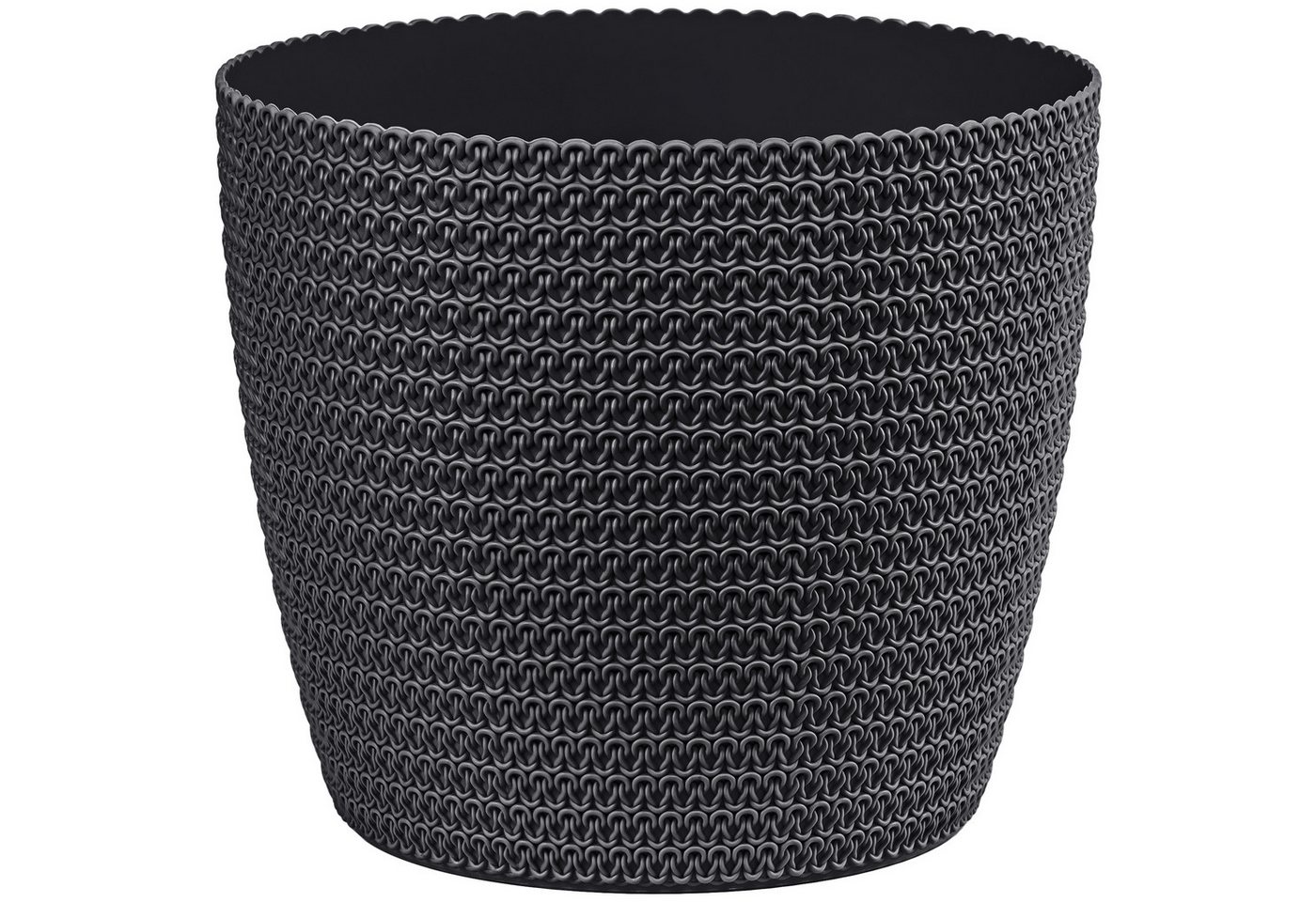 KONZEPT Übertopf groß für Zimmerpflanzen (30,6 cm, H 26,2 cm), in Strickzopf-Optik, Indoor, Outdoor, Vielseitig einsetzbar, Wetterfest, Kunststoff Bild 5