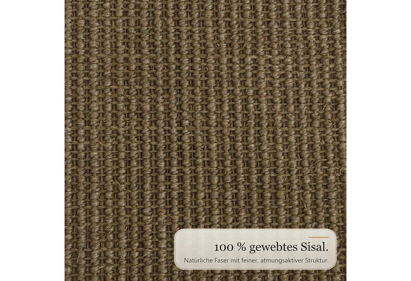 Floordirekt Sisalteppich Goa Natur aus 100 % Sisal mit Stoffbordüre Latexrücken 6 Größen, rutschhemmender Bild 3