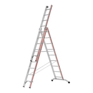 Stufen-Mehrzweckleiter 3-teilig, 2 x 9 Sprossen - Hymer
