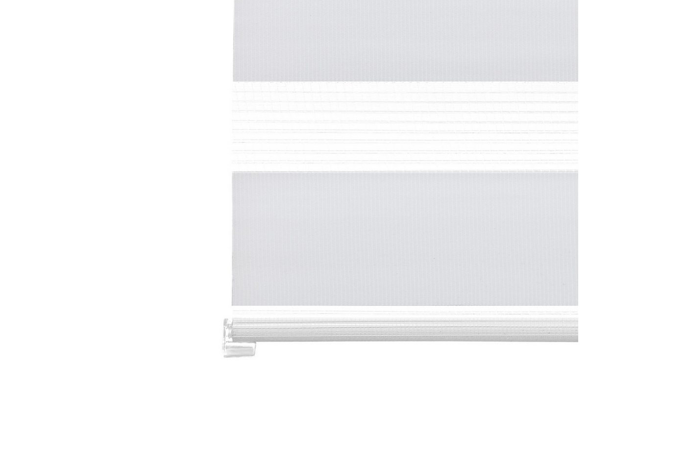 Doppelrollo Zevra Doppelrollo / Duo Rollo, 40 x 160 cm, weiß, Victoria M., halbtransparent, ohne Bohren, freihängend, verschraubt, Feuchtraumgeeignet, Sichtschutz oder Durchsicht Bild 3