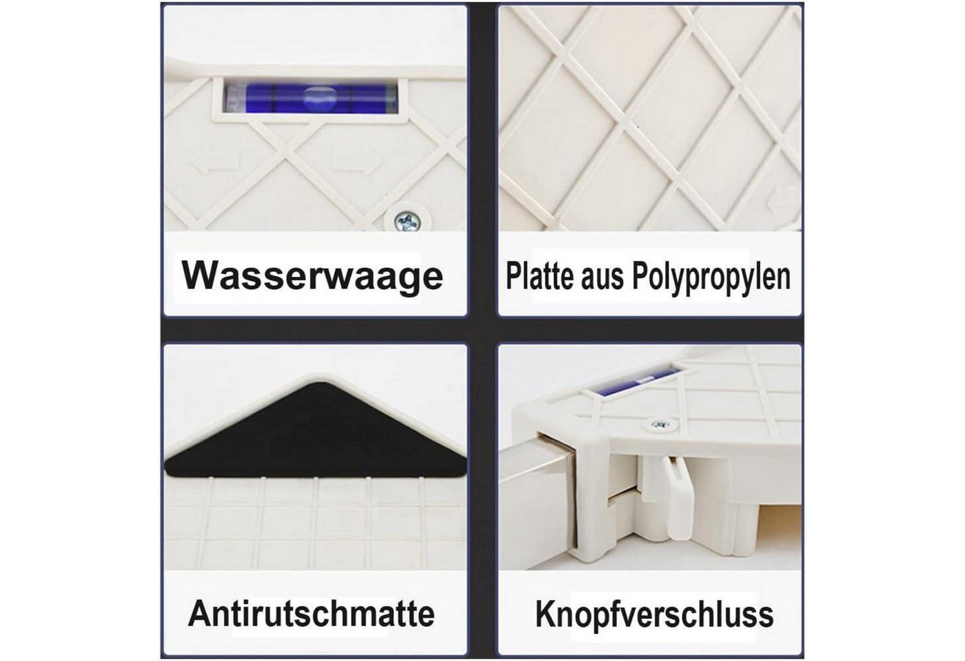 LuxusKollektion Waschmaschinenuntergestell Untergestell Waschmaschine Kühl. verstellb. 50-75cm