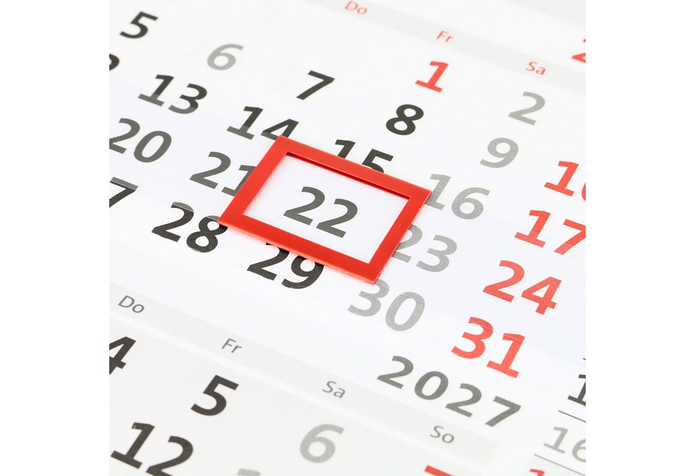 Anschütz Wandkalender 4-Monatskalender Kombi mit Notizstreifen 2027 Bild 2