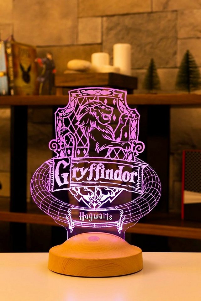 Geschenkelampe LED Nachttischlampe Gryffindor Hogwarts Harry Potter Nachtlicht Geschenke für Kinder, Leuchte 7 Farben fest integriert, Geburtstagsgeschenk für Freunde, Mädchen, Junge, HP Fans Bild 2