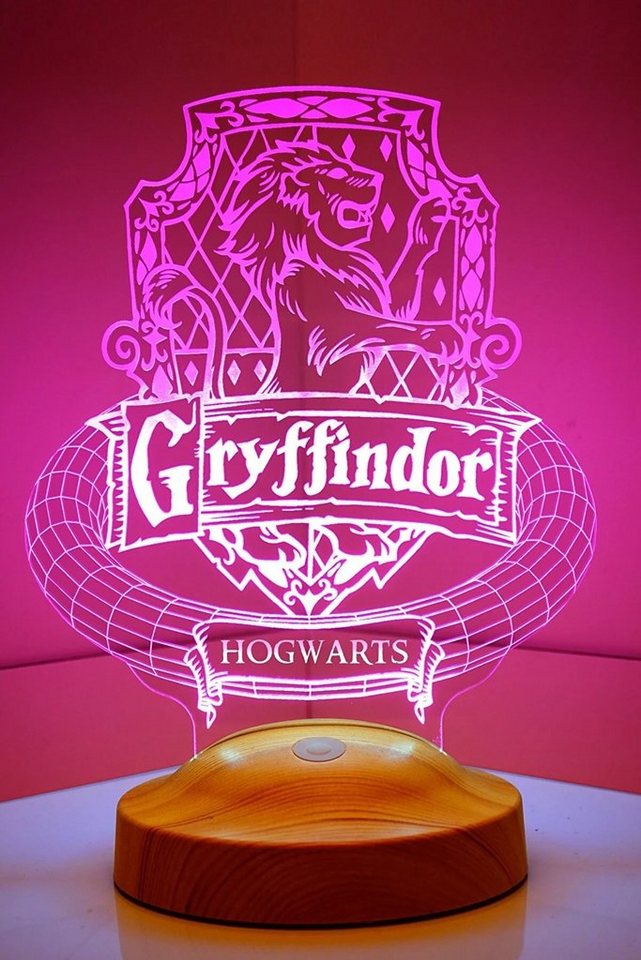 Geschenkelampe LED Nachttischlampe Gryffindor Hogwarts Harry Potter Nachtlicht Geschenke für Kinder, Leuchte 7 Farben fest integriert, Geburtstagsgeschenk für Freunde, Mädchen, Junge, HP Fans Bild 5