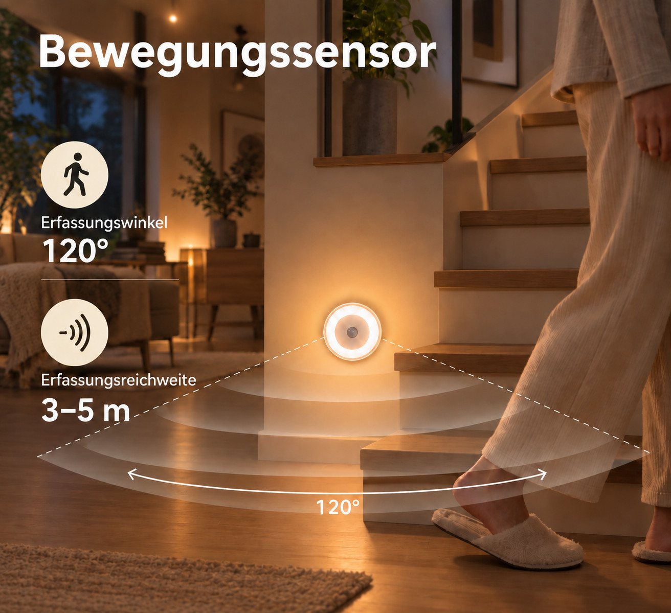 Fyrove LED Nachtlicht Nachtlampe mit Bewegungsmelder, 3CCT & 360° Haken,dimmbar & aufladbar, LED fest integriert, warmweiß, Neutralweiß, Tageslichtweiß, kaltweiß, ideal für Flur, Treppe, Kinderzimmer, Schlafzimmer & Schrank Bild 4