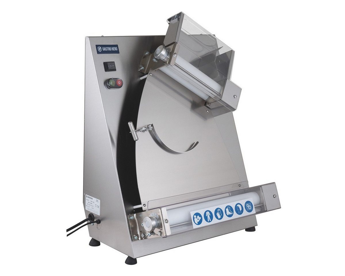 GastroHero Nudelmaschine Teigausrollmaschine PROFI 42 mit Fußpedal bis 40 cm, 370 W, Fünf Teigstärken-Einstellungen, komfortables Fußpedal Bild 2