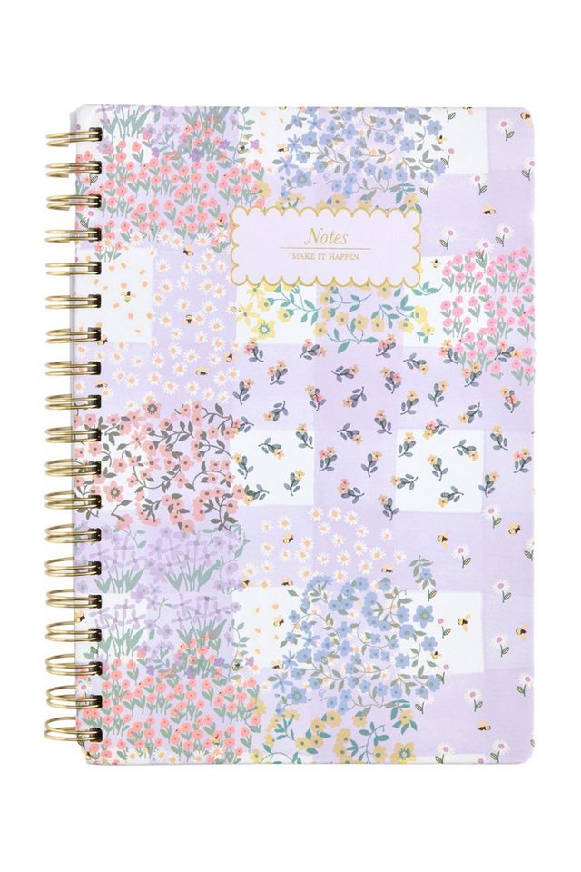 Next Notizbuch B5 liniertes Notizbuch, Vichykaros und Blumen Bild 2