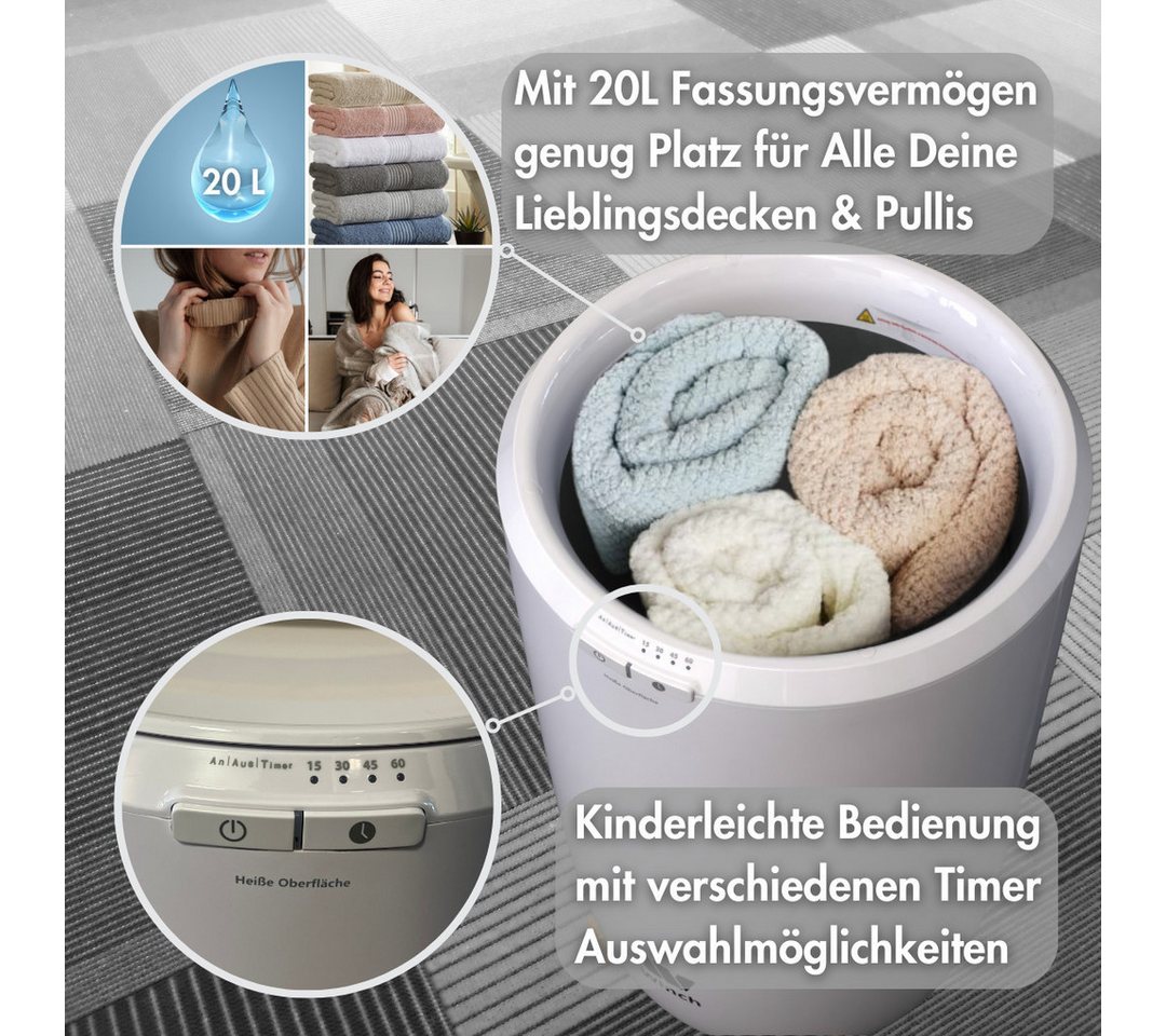 Winch Heizlüfter Wellness Handtuchwärmer, Handtücher, Decken & Kleidung, aus Bambus, Netzbetrieben Bild 3