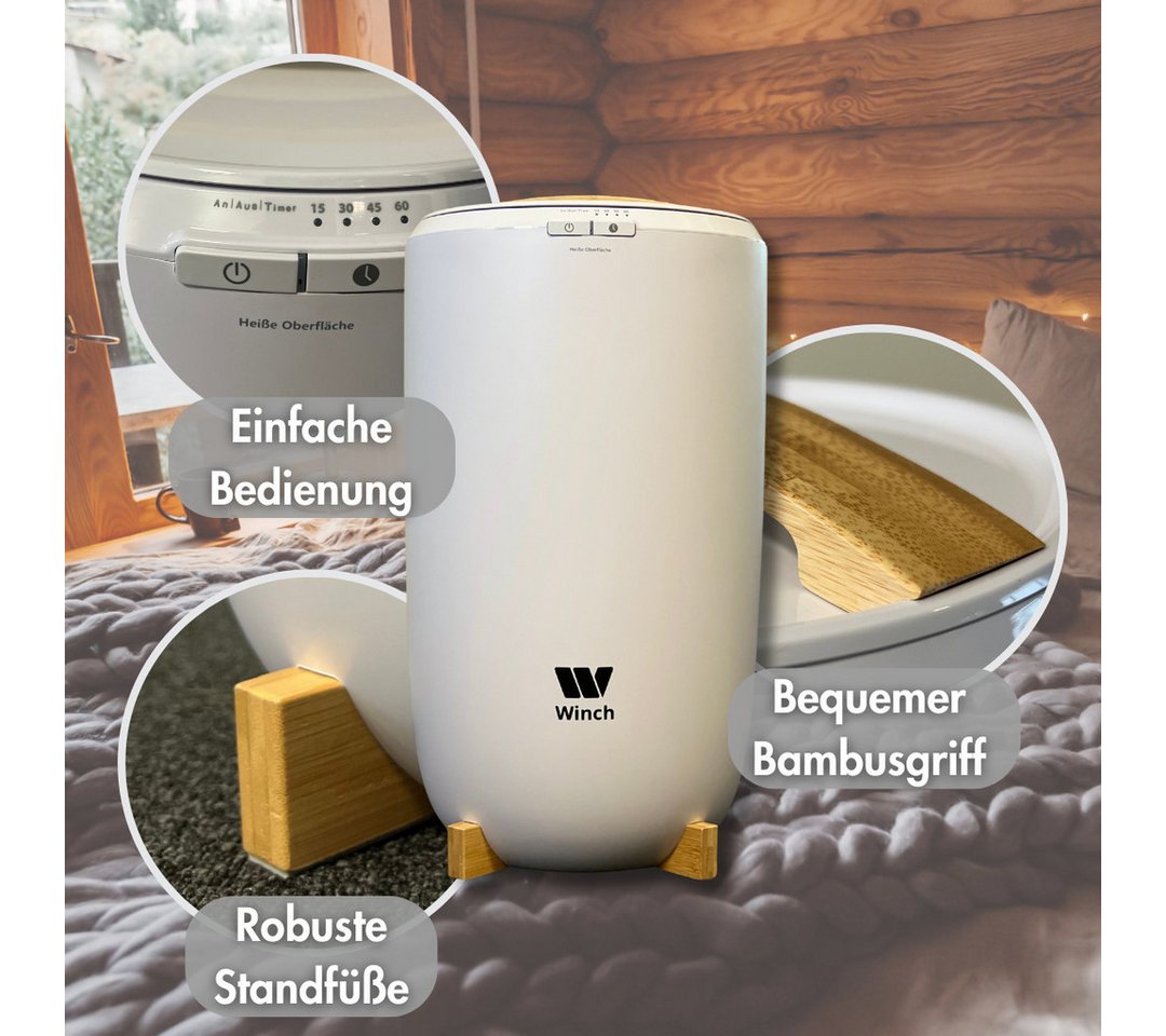 Winch Heizlüfter Wellness Handtuchwärmer, Handtücher, Decken & Kleidung, aus Bambus, Netzbetrieben Bild 5