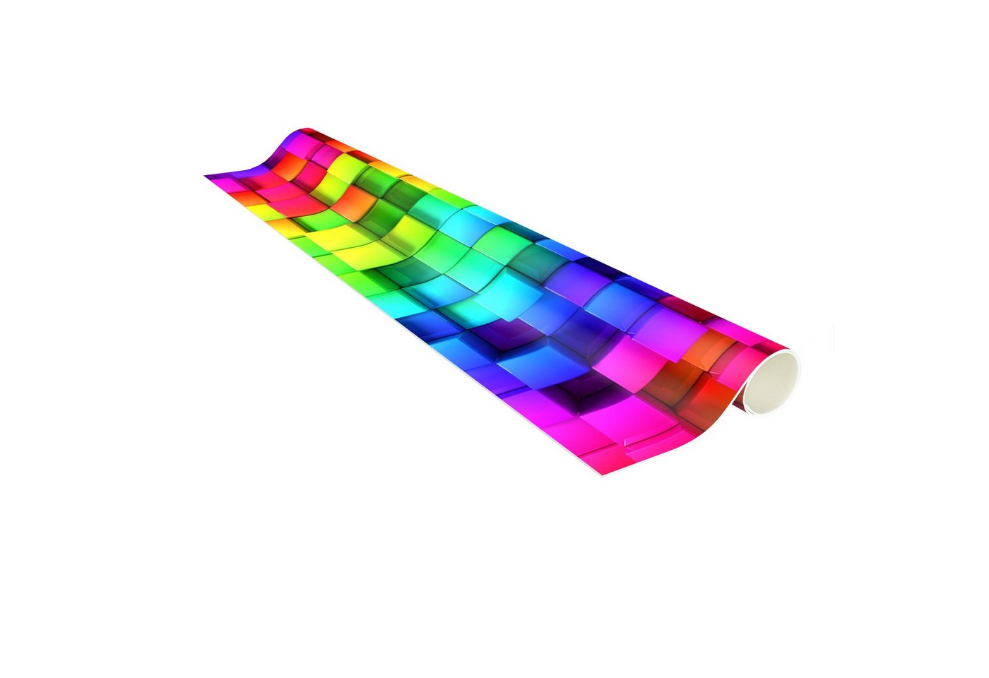 Bilderdepot24 Teppich Vinyl Wohnzimmer Schlafzimmer Flur Küche 3D Abstrakt, rechteckig - bunt glatt, nass wischbar (Küche, Tierhaare) - Saugroboter & Bodenheizung geeignet