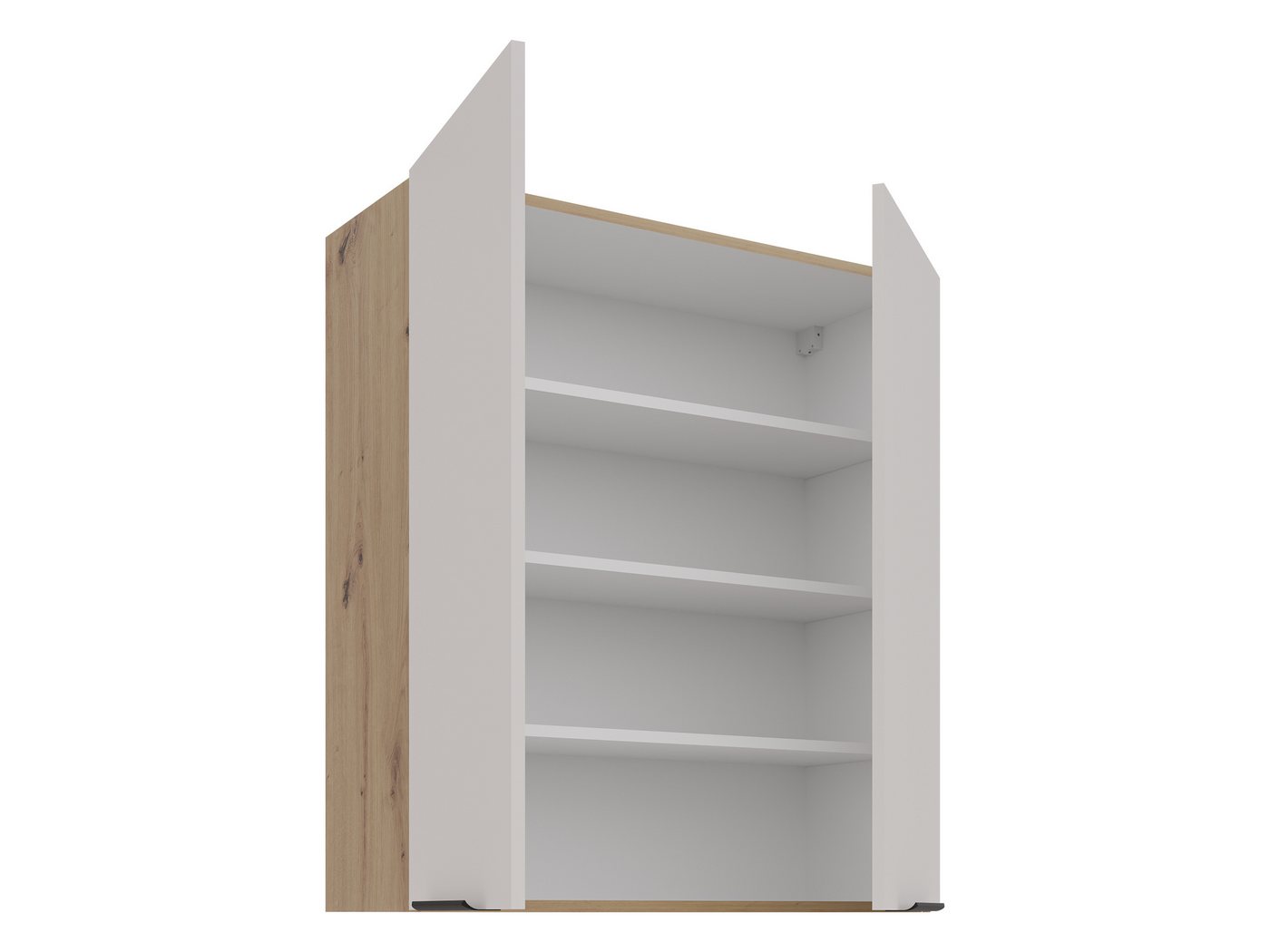 MIRJAN24 Hängeschrank Solea 80 G-90 2F (mit zwei Drehtüren) Metallgriff in der Farbe Schwarz Bild 2