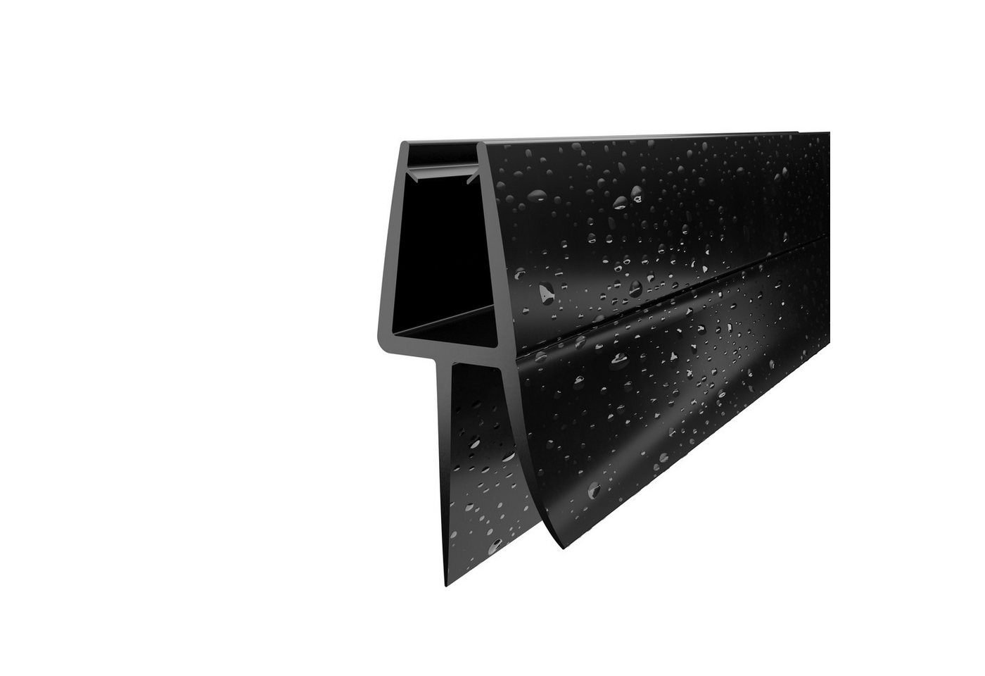 WITEN&NOCK Duschdichtung Schwarz Ersatzdichtung für Duschkabine Wasserabweiser Dichtung 5-6mm, L: 60 cm, (2-St) Bild 5