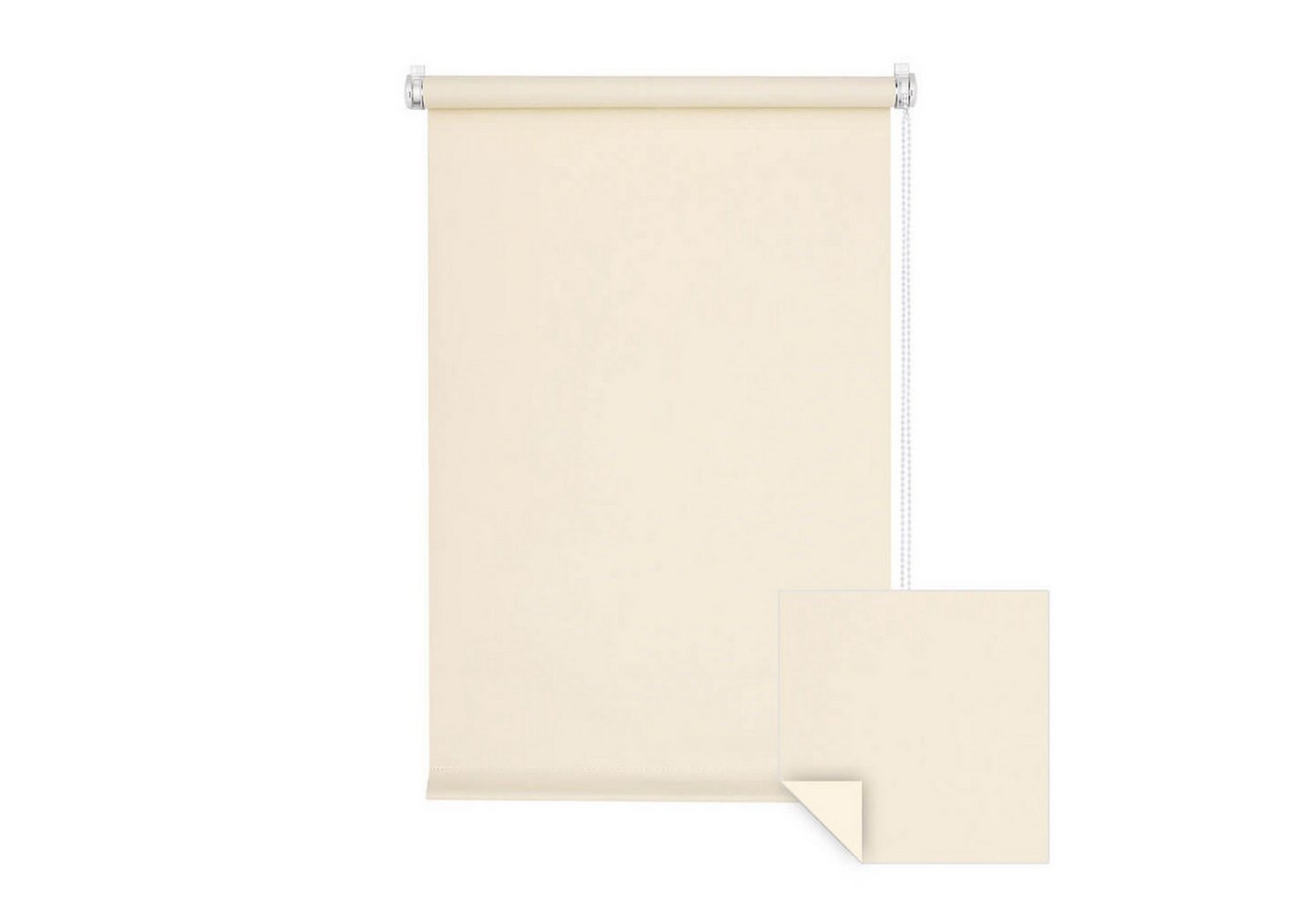 Verdunklungsrollo Klemmfix Verdunkelungsrollo 55x150 cm creme [Stoffbreite: 52cm], Victoria M., blickdicht, ohne Bohren, freihängend, Klemmfix, mit Kindersicherung, für Fenster und Türen, Sonnenschutz Sichtschutz Bild 5