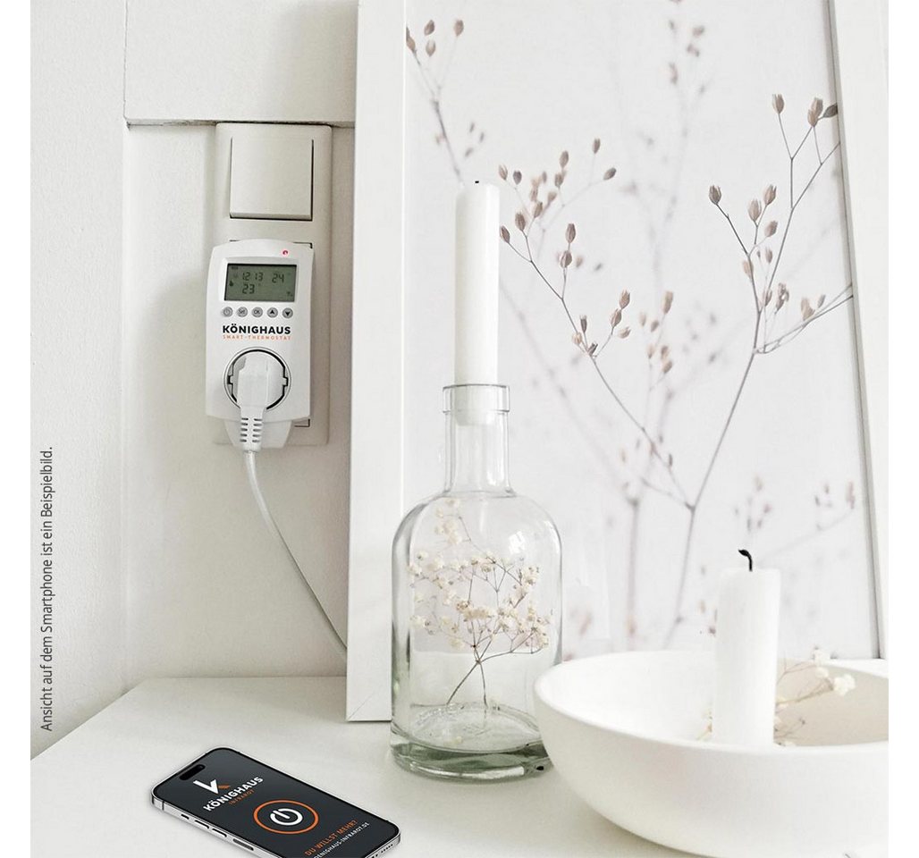 Könighaus Raumthermostat Smart Thermostat, max. 230 V, elektronisch, einfache Steuerung per App Bild 2