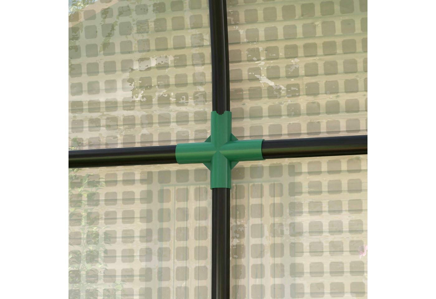 MC Star Gewächshaus 2 m² großes Gartengewächshaus, Maße 2 m (L) x 1 m (B) x 1,78 m (H), 2 aufrollbare Türen mit Reißverschluss, Stahl, hochdichtes PE (140 g/m), UV-beständig, weiß Bild 4