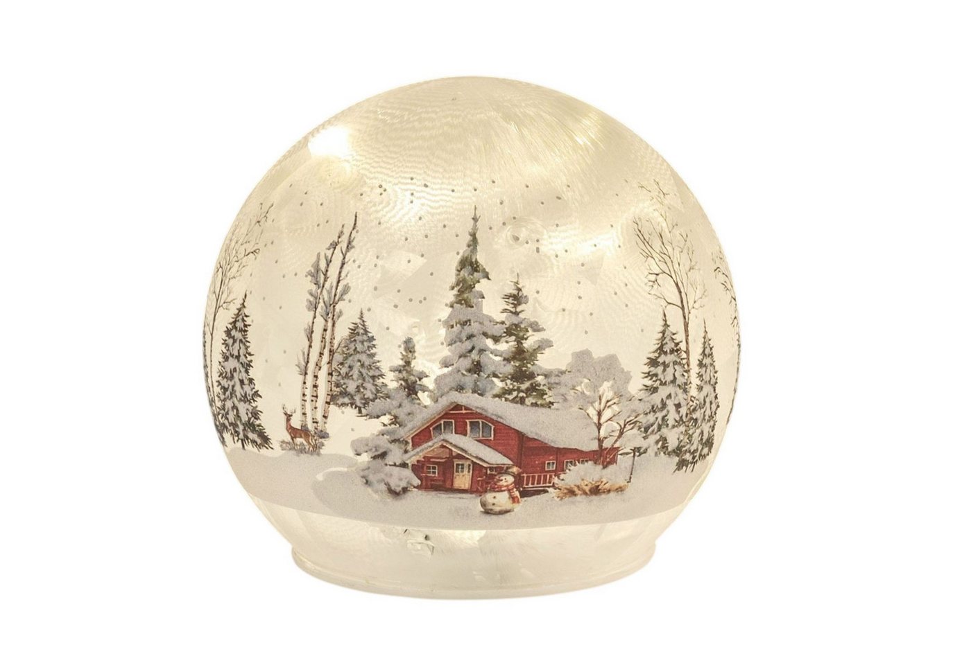 formano LED Dekolicht LED Deko-Kugel Winterhaus 12 cm Glas Timer Weihnachtsdeko, LED fest integriert Bild 5