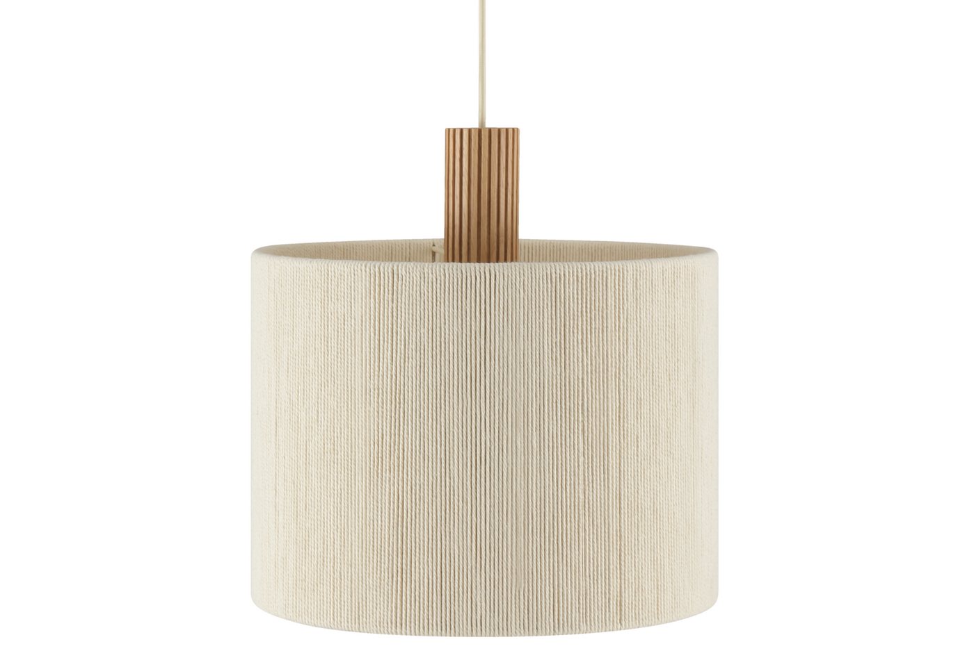 Lightbox Pendelleuchte, ohne Leuchtmittel, Pendelleuchte, Höhe 150 cm, Ø 35 cm, E27 Fassung, Textil Holz, beige