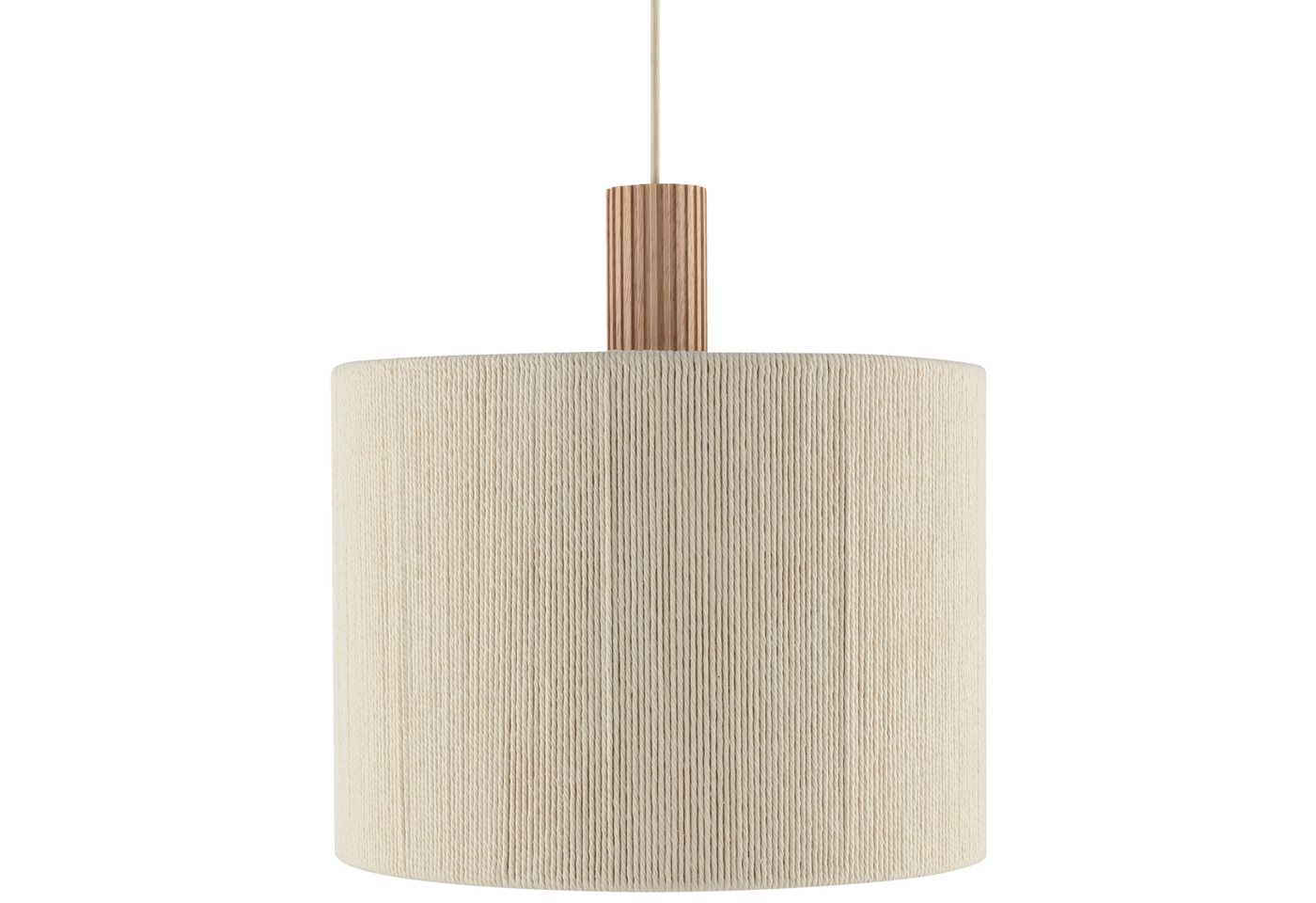 Lightbox Pendelleuchte, ohne Leuchtmittel, Pendelleuchte, Höhe 150 cm, Ø 35 cm, E27 Fassung, Textil Holz, beige Bild 3