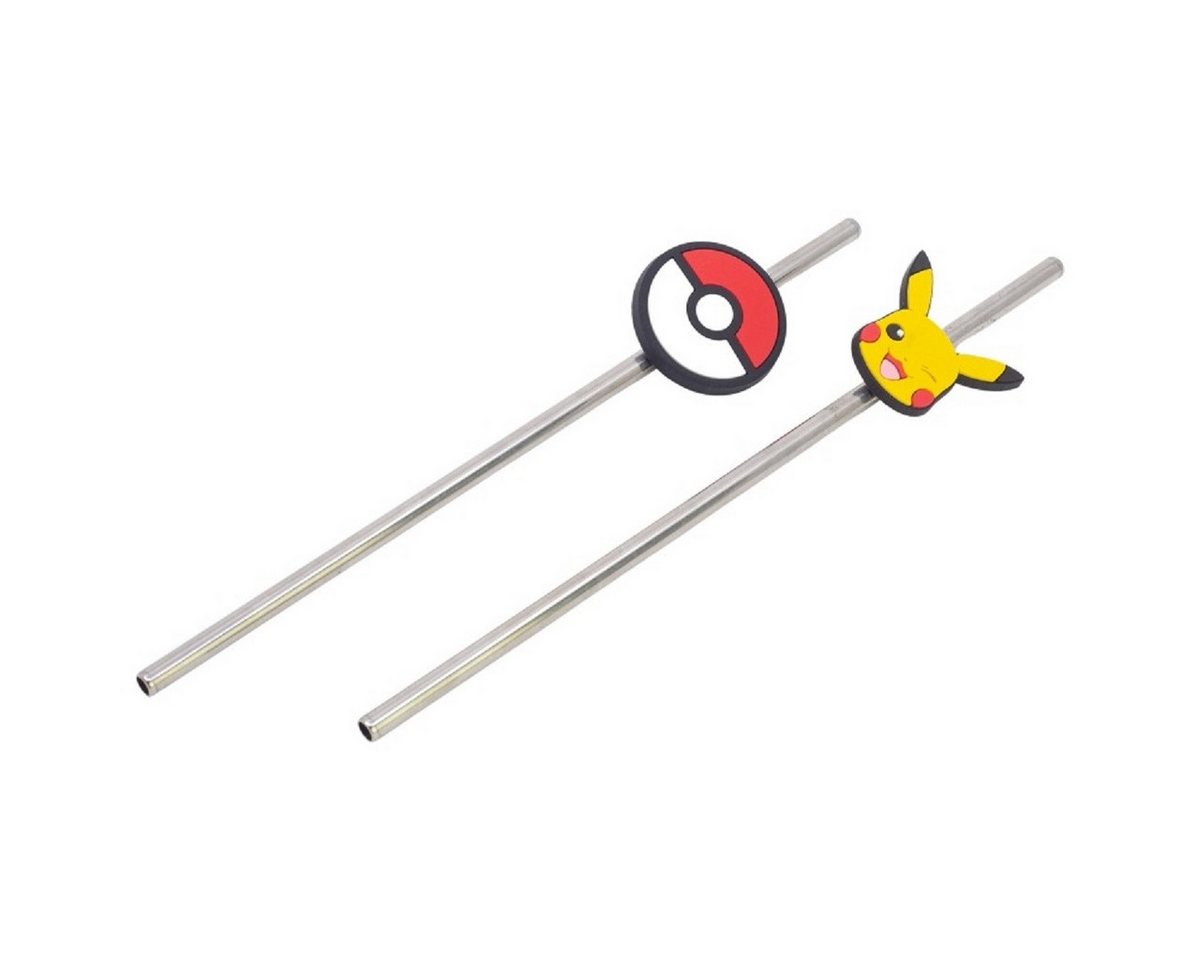 POKEMON JUEGO DE CARTAS Trinkhalme Strohhalm Trinkhalm aus Edelstahl 2er Set für Kinder und Erwachsene, (2-tlg)
