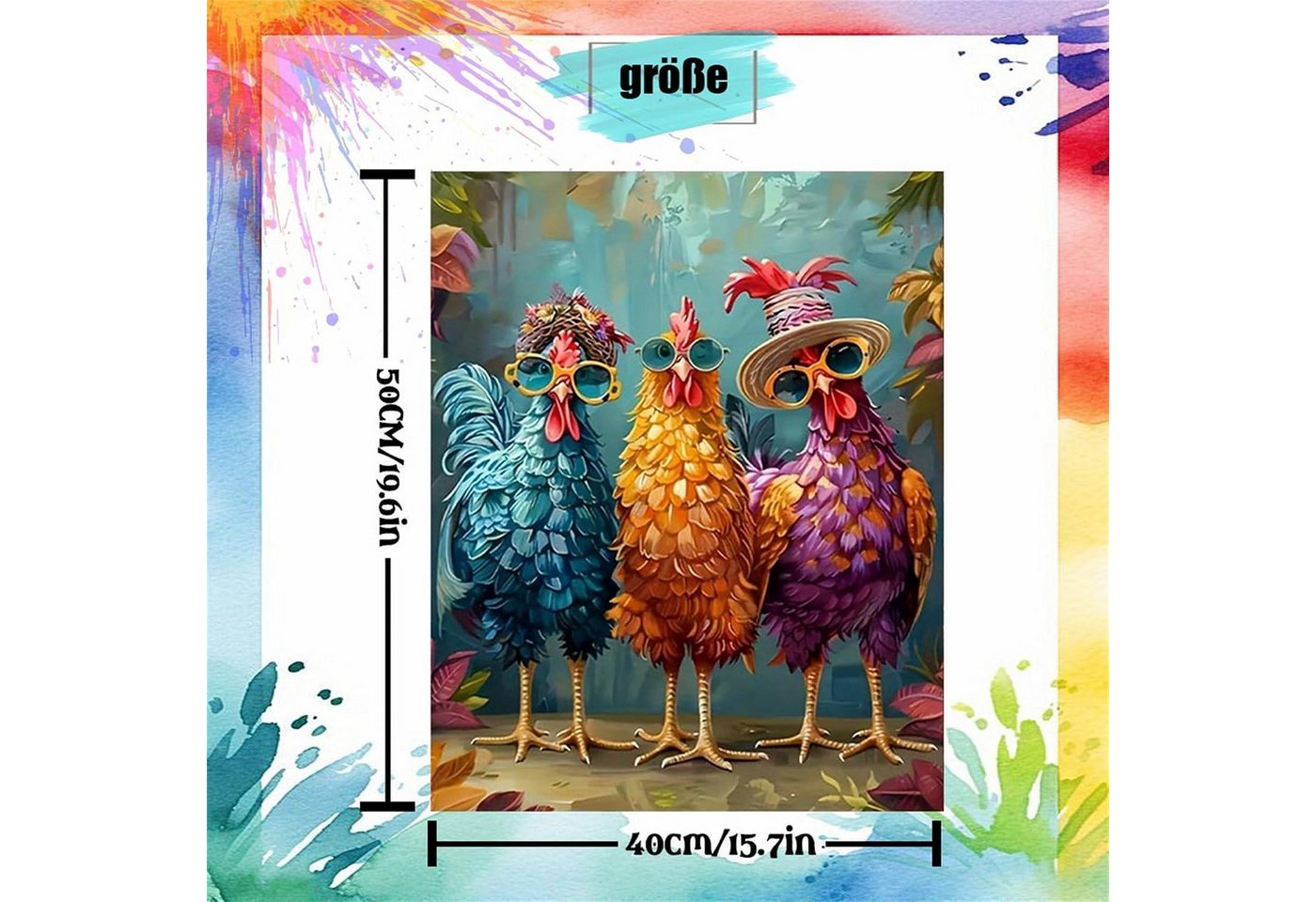 LuxusKollektion Malen nach Zahlen Malen nach Zahlen Huhn Kreativ Set (1-St) Bild 2
