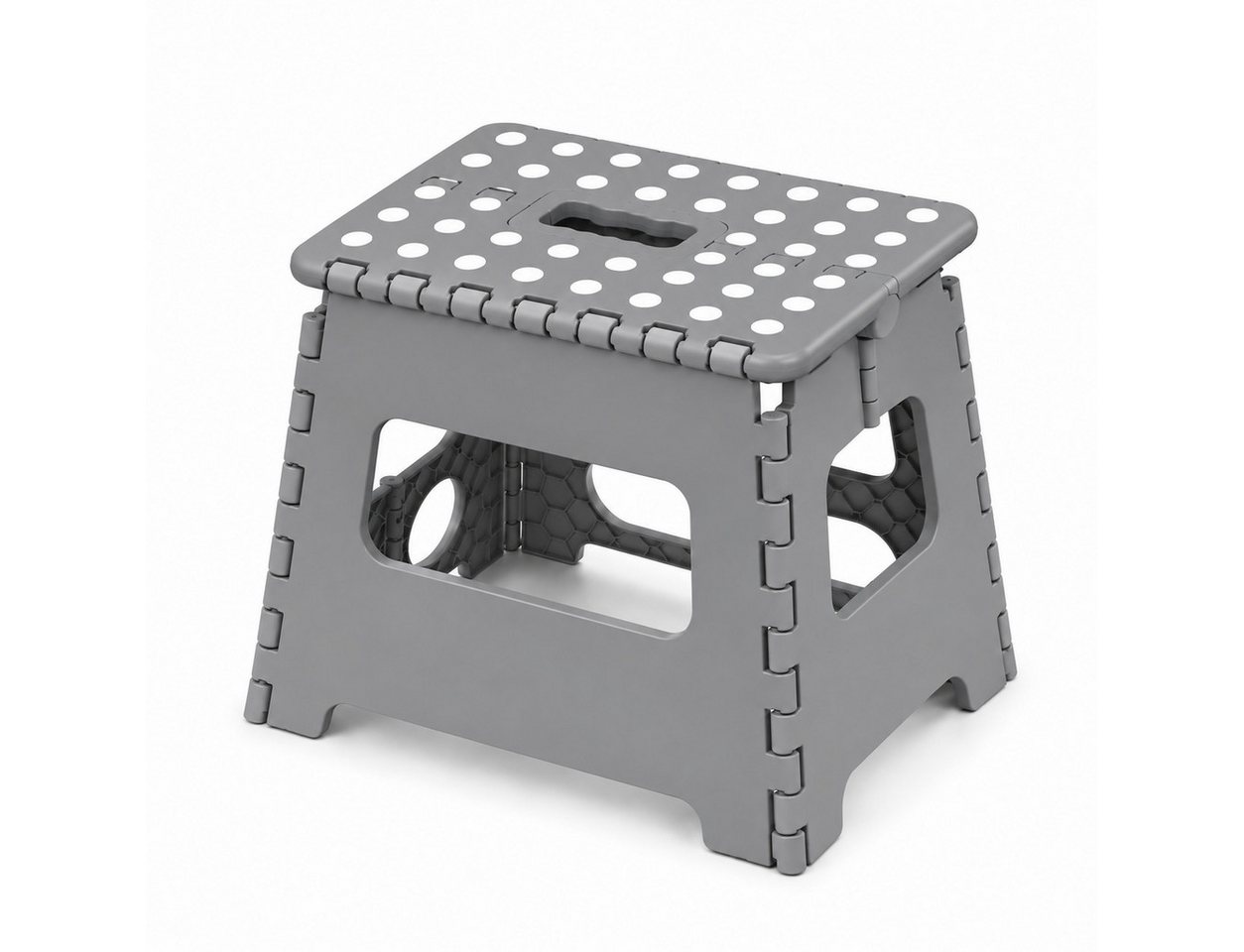 HH-Haushalt Klapptritt Klapphocker, Klapptritt 27 cm faltbar bis 150 kg Grau – Allrounder Bild 3