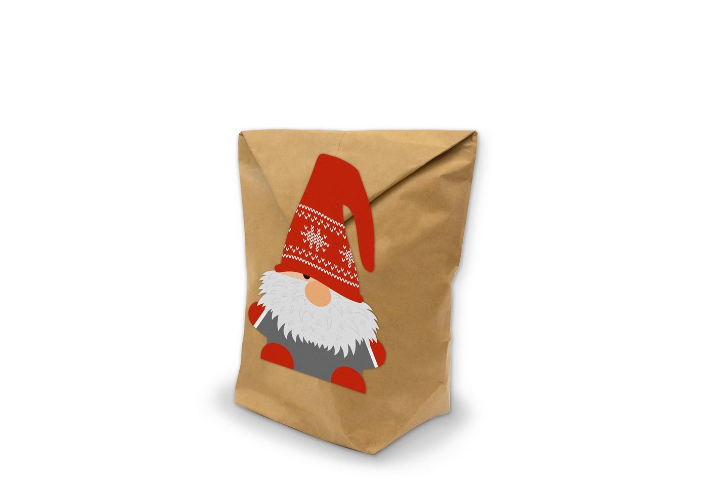 itenga Geschenkpapier Geschenktüten Set Wichtelbande Weihnachten Klammern + Sticker Bild 2