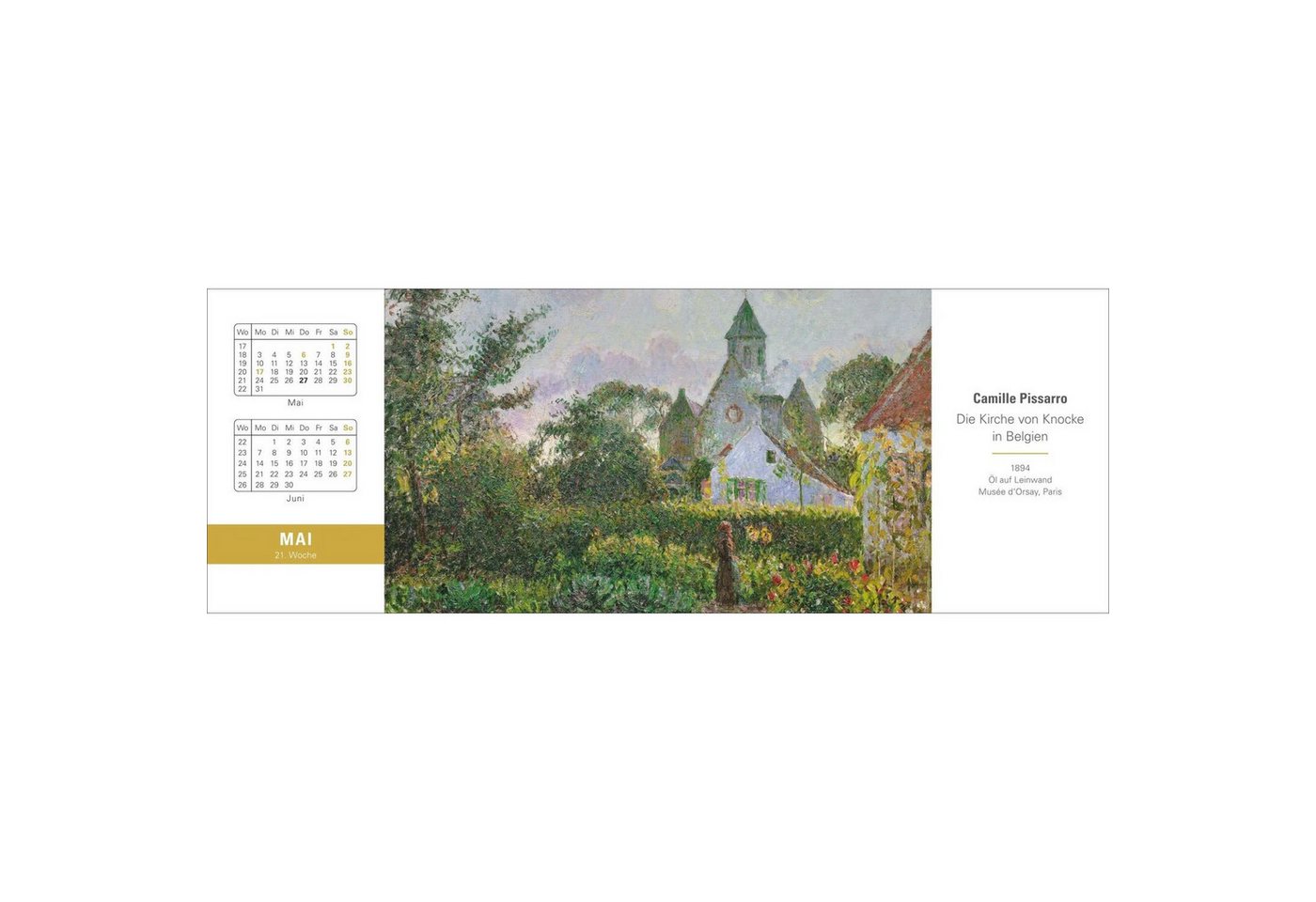 Harenberg Kalender Verlag Kunstkalender Die Welt der Kunst Premium-Tischplaner 2027 - Wochenkalender mit 53... Bild 5